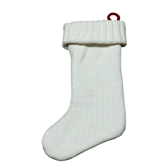 White Wondershop Christmas Stocking With Red M Monogram Acrylic - Picture 4 of 6